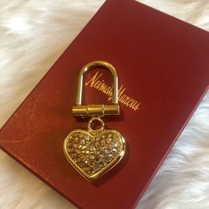 🆕 🔴Buy2️⃣Get 1️⃣🆓 N M Gold Rhinestones Keychain